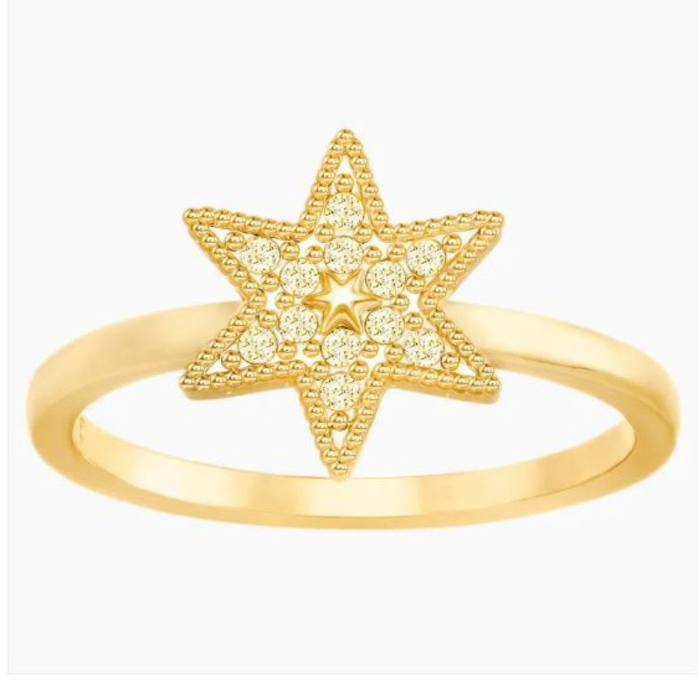 Swarovski Gold Field Star Ring Sz. 5.75